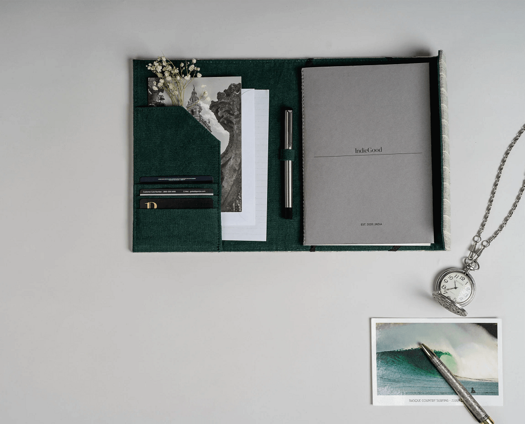 Diary Organizer – Green & Off White1