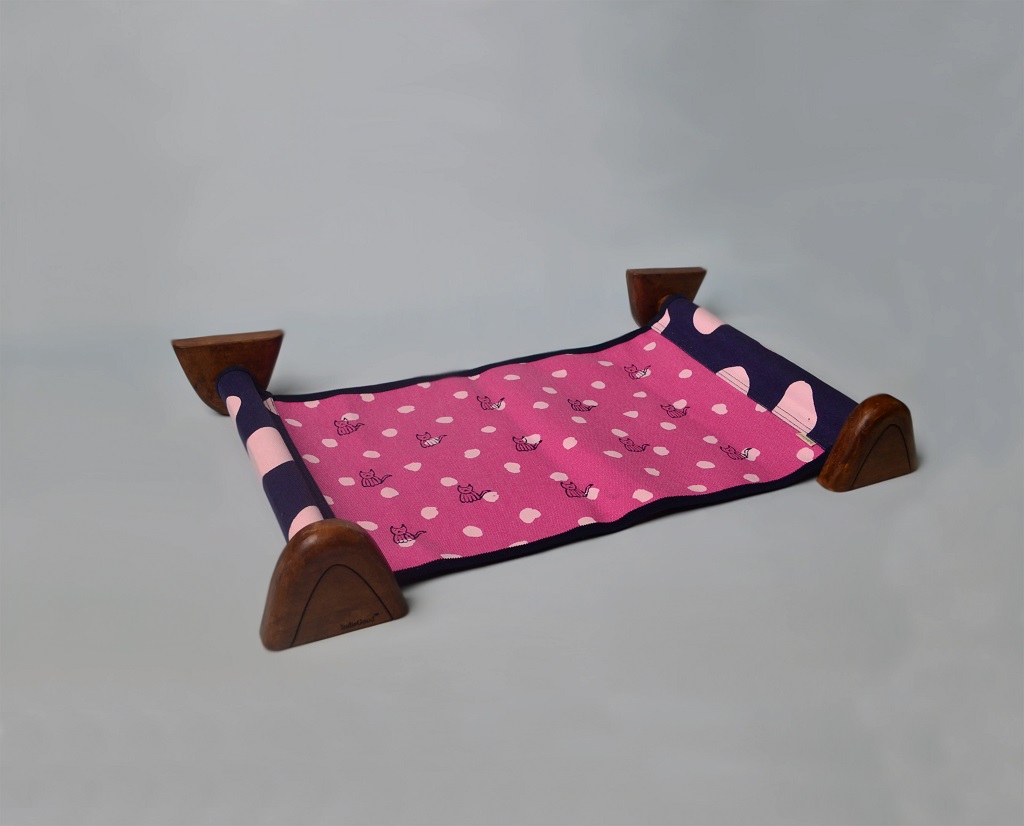 IndieGood Cat Hammock Wall Mounted Bed- Purple_03