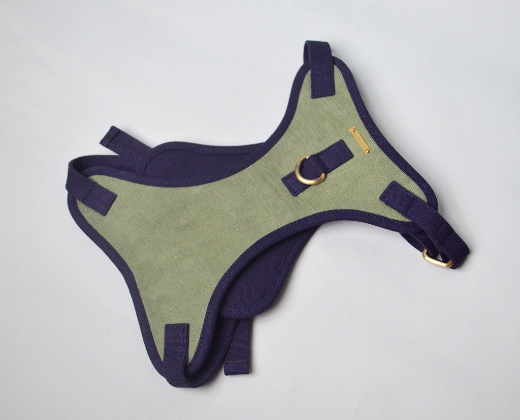 IndieGood-Corduroy-and-C-Harness-for-Dog-Playtime-Green_2