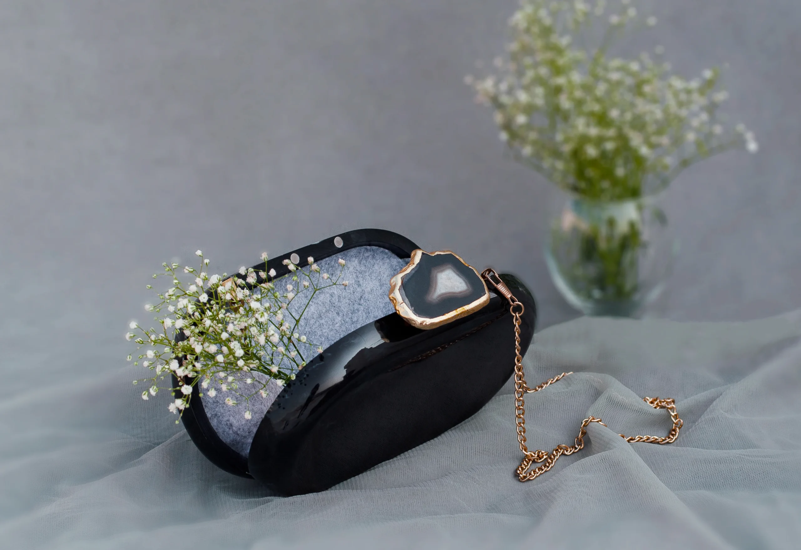 The Black Baroque Capsule Clutch – Black Stone_02