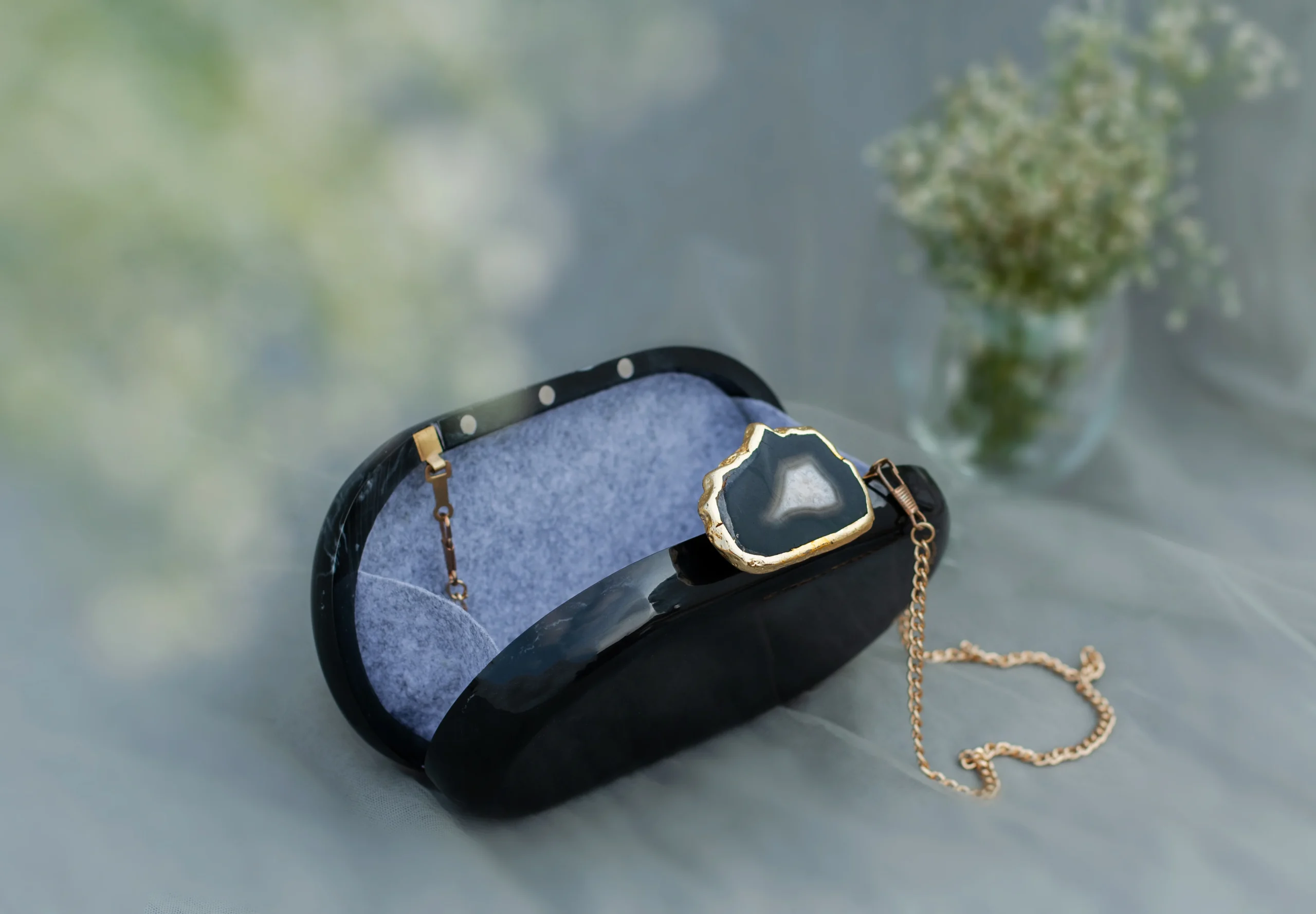 The Black Baroque Capsule Clutch – Black Stone_04