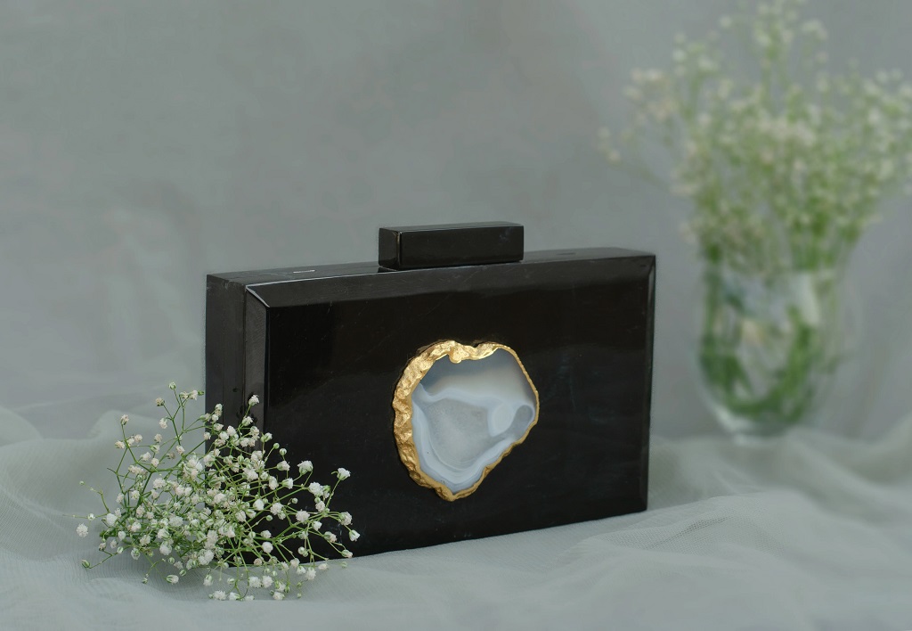 The Black Baroque Rectangular Clutch_01