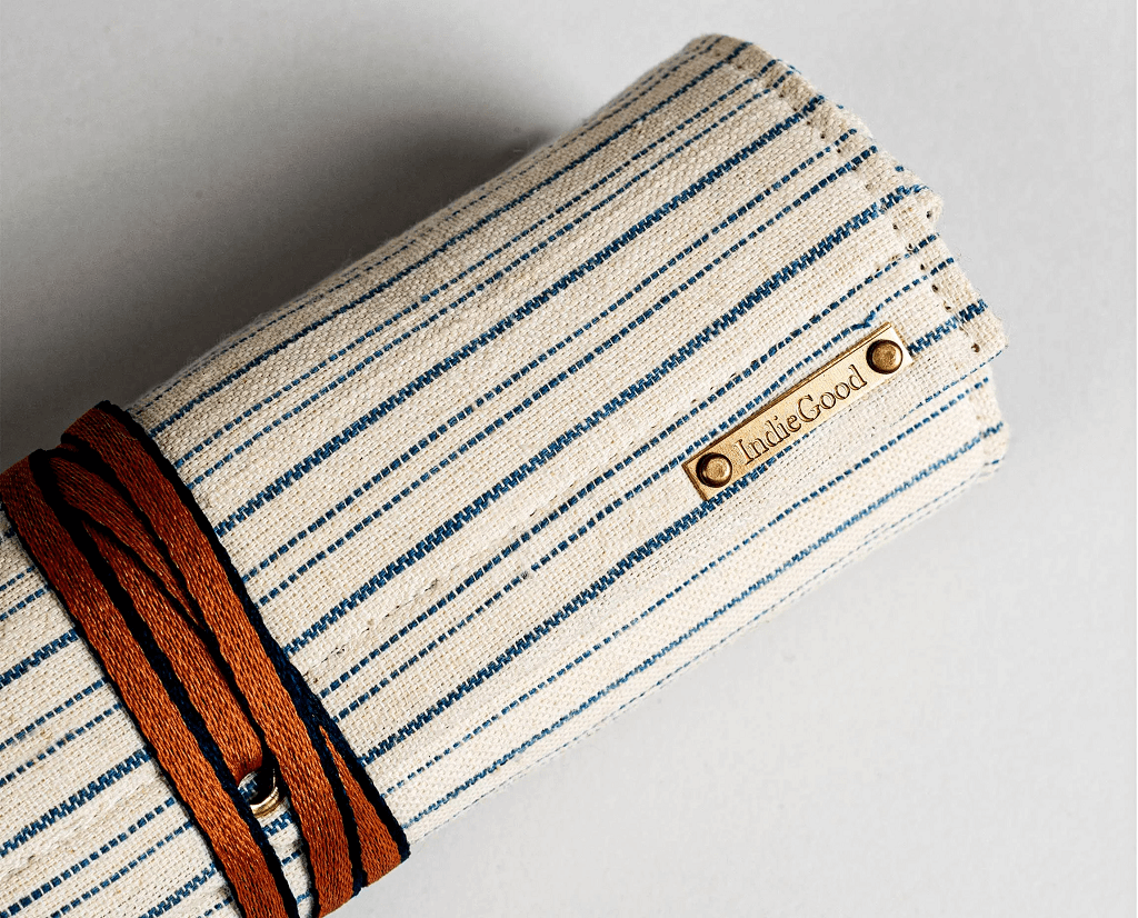 The Watch Organiser – Khadi Roll over for Travel and Storage.2
