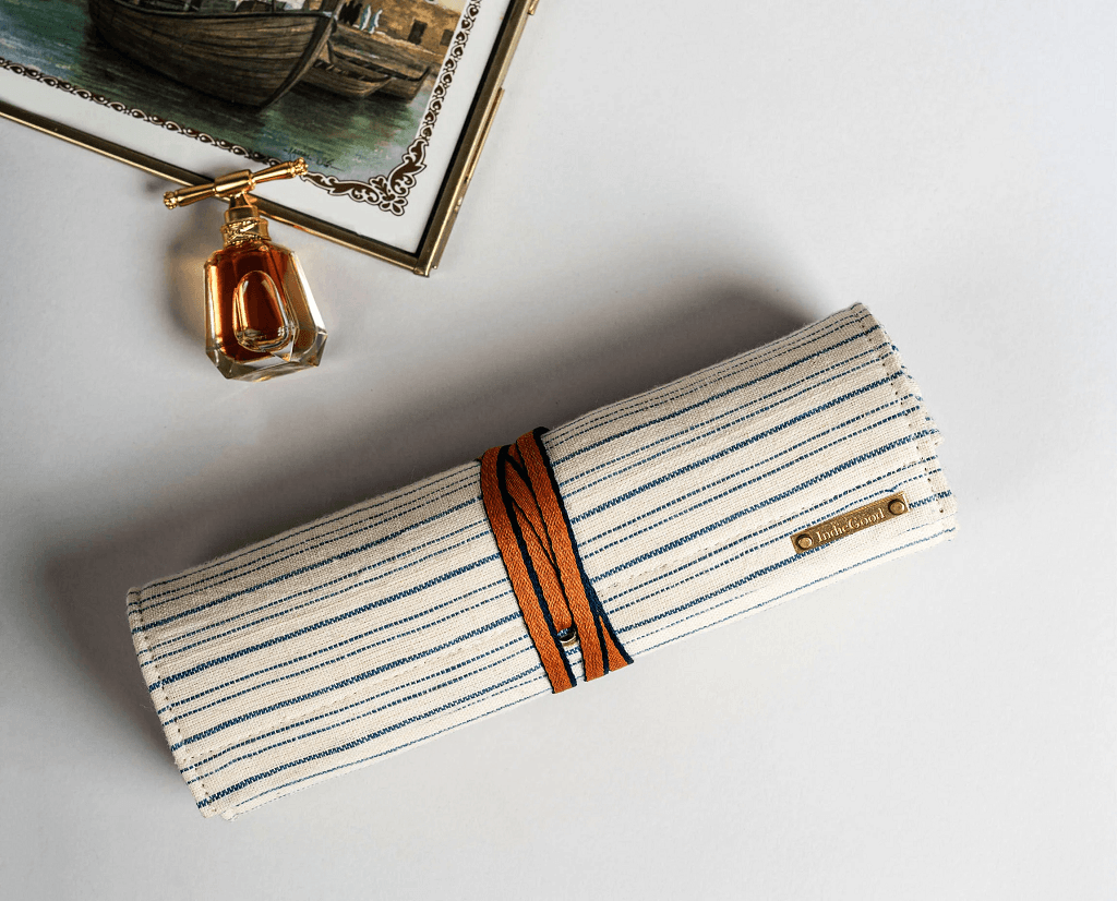 The Watch Organiser – Khadi Roll over for Travel and Storage.4